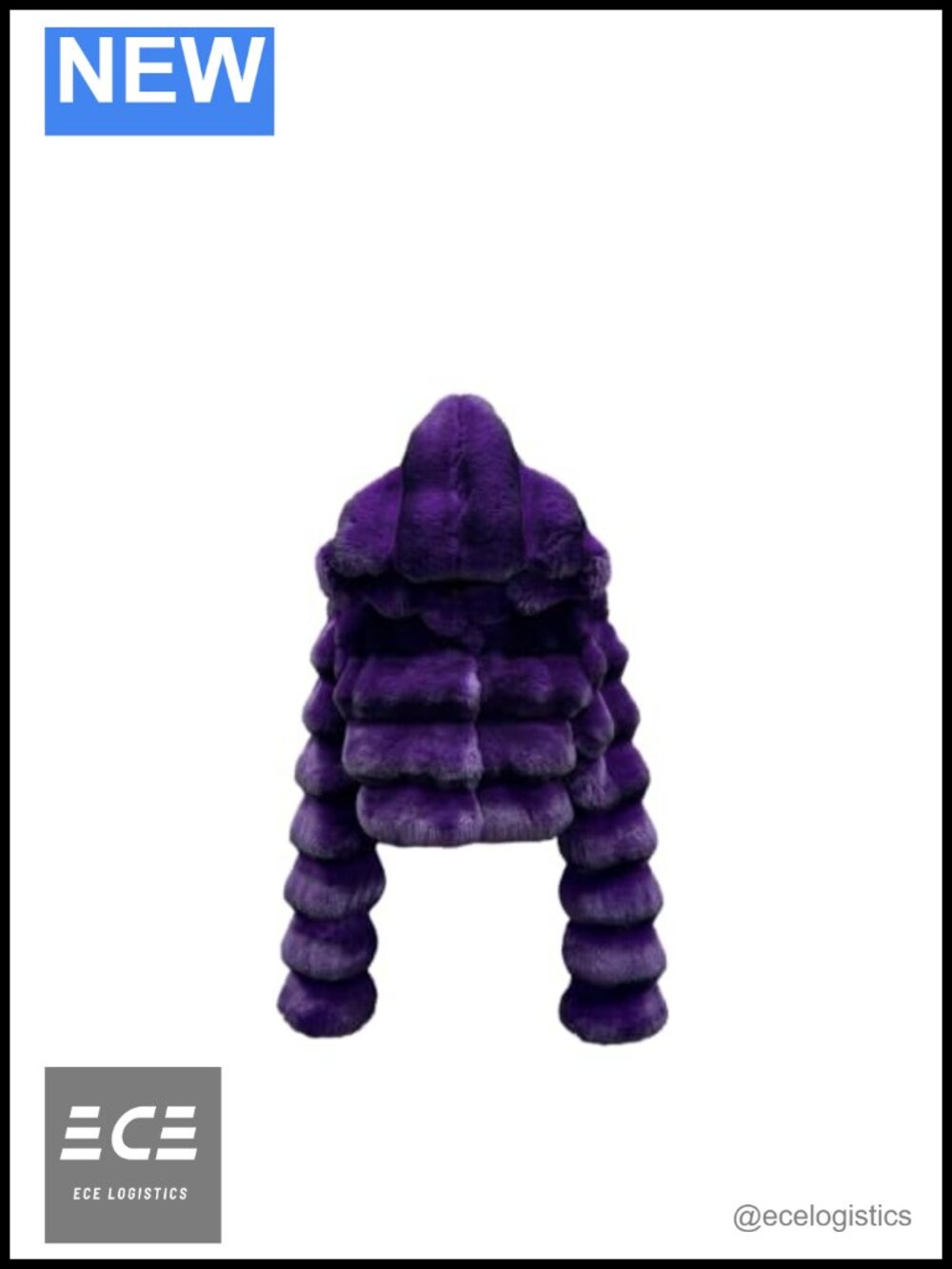 Chinchilla Faux Fur Cropped Puffer Jacket Women's Winter Coat